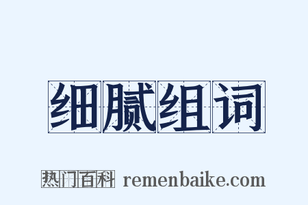 细腻组词是什么意思的图片